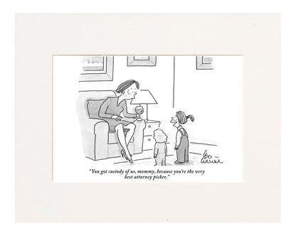Very Best Attorney Picker Cartoon Print