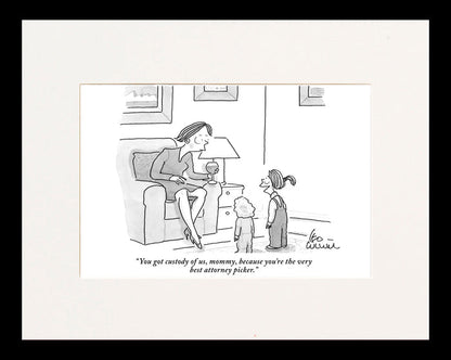 Very Best Attorney Picker Cartoon Print
