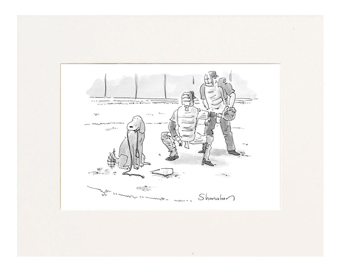 Waiting for the Walk Cartoon Print