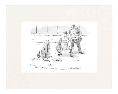 Waiting for the Walk Cartoon Print