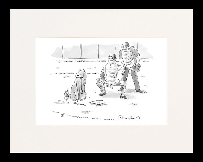 Waiting for the Walk Cartoon Print