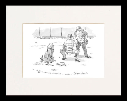 Waiting for the Walk Cartoon Print