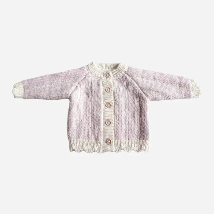 Windowpane Cardigan Pink Checkered Baby Gift Fall Girl