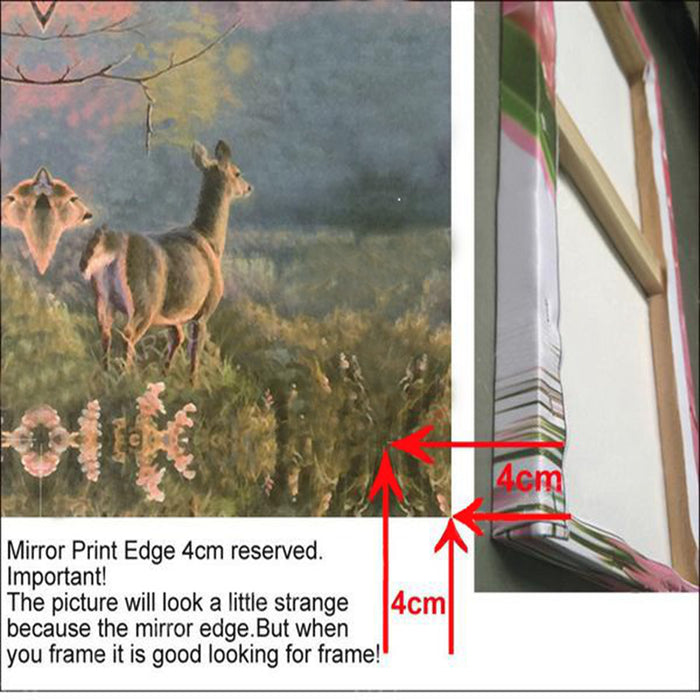 Wooden Bridge Waterfall Wall Art Decor Canvas Printing-1Panel - BlueArtDecor