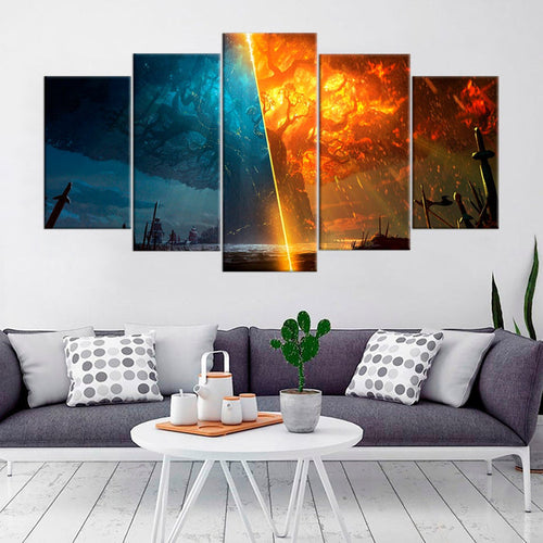 World Of Warcraft Battle for Azeroth Wall Art Frame Canvas Printing Decor
